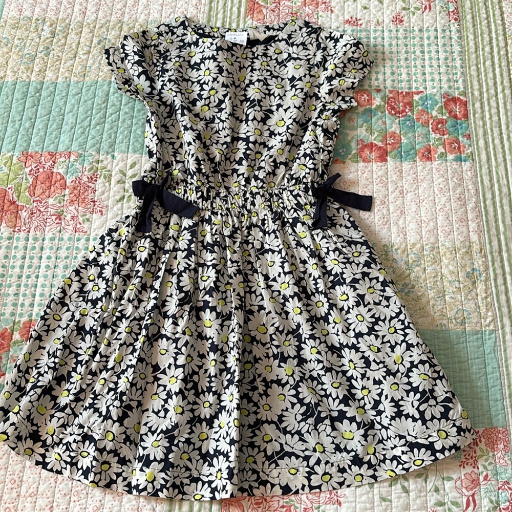 NWT CrewCuts Navy and White Daisy dress